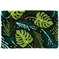 Los mejores  - Vervaco – Alfombra de esmirna Hojas Nudos- algodón- Multicolor- 70 x 45 x 0-3 cm